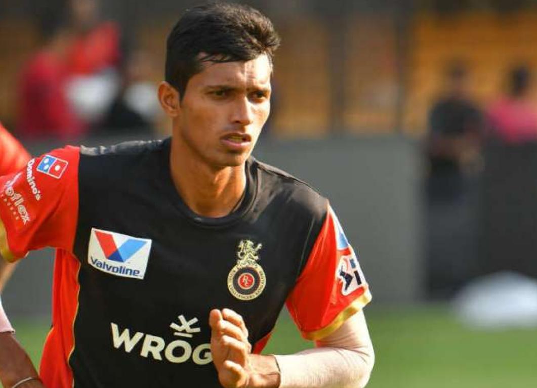 RCB's Navdeep Saini playing for India RCB's Navdeep Saini playing for India