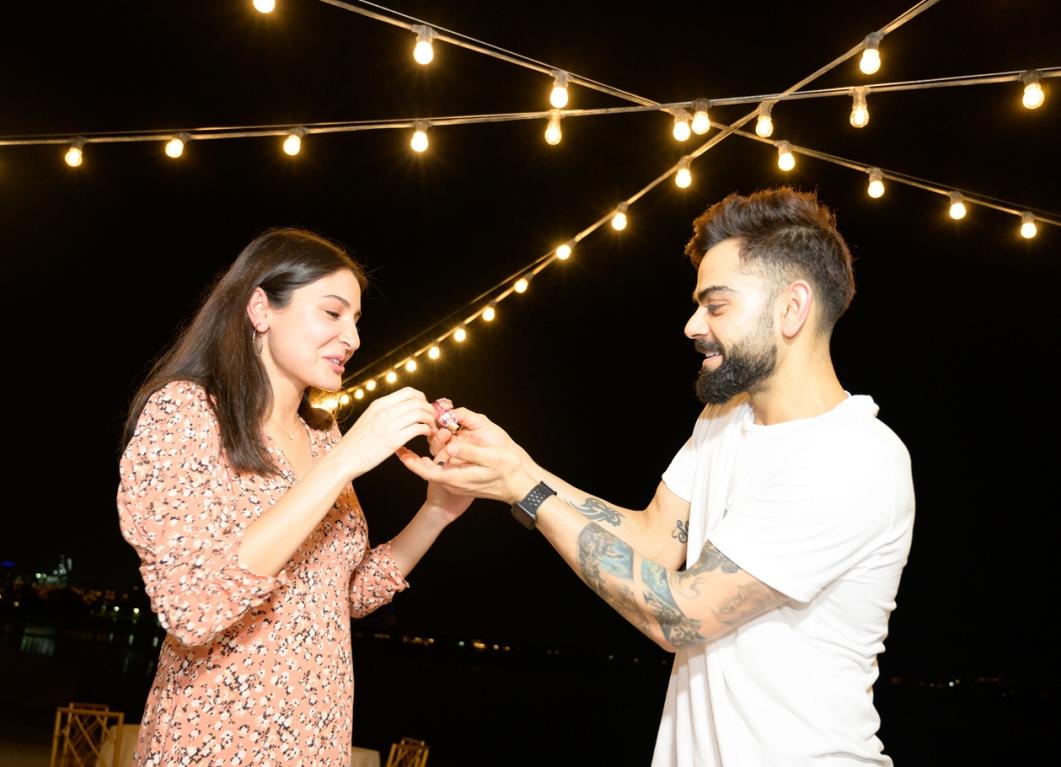 Virat Kohli and Anushka Sharma Virat Kohli and Anushka Sharma - RCB organize a fun evening inside bio-bubble post-mandatory quarantine