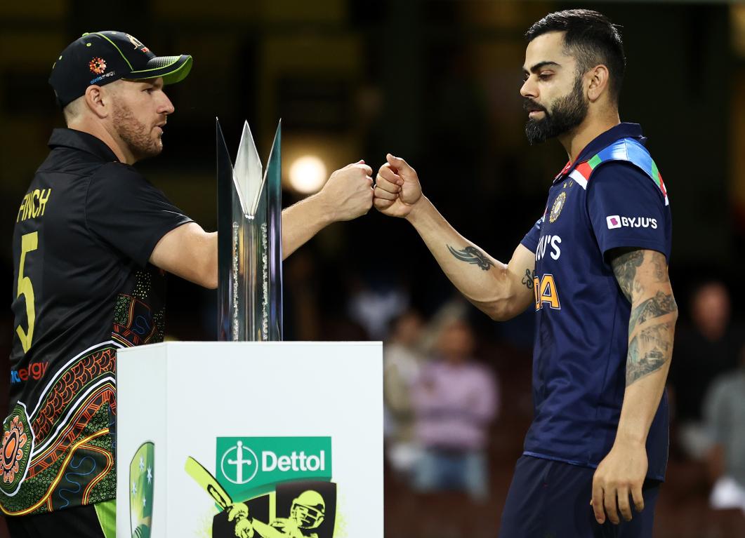 Well done, Finchy: Virat Kohli's message to Aaron Finch Virat Kohli and Aaron Finch