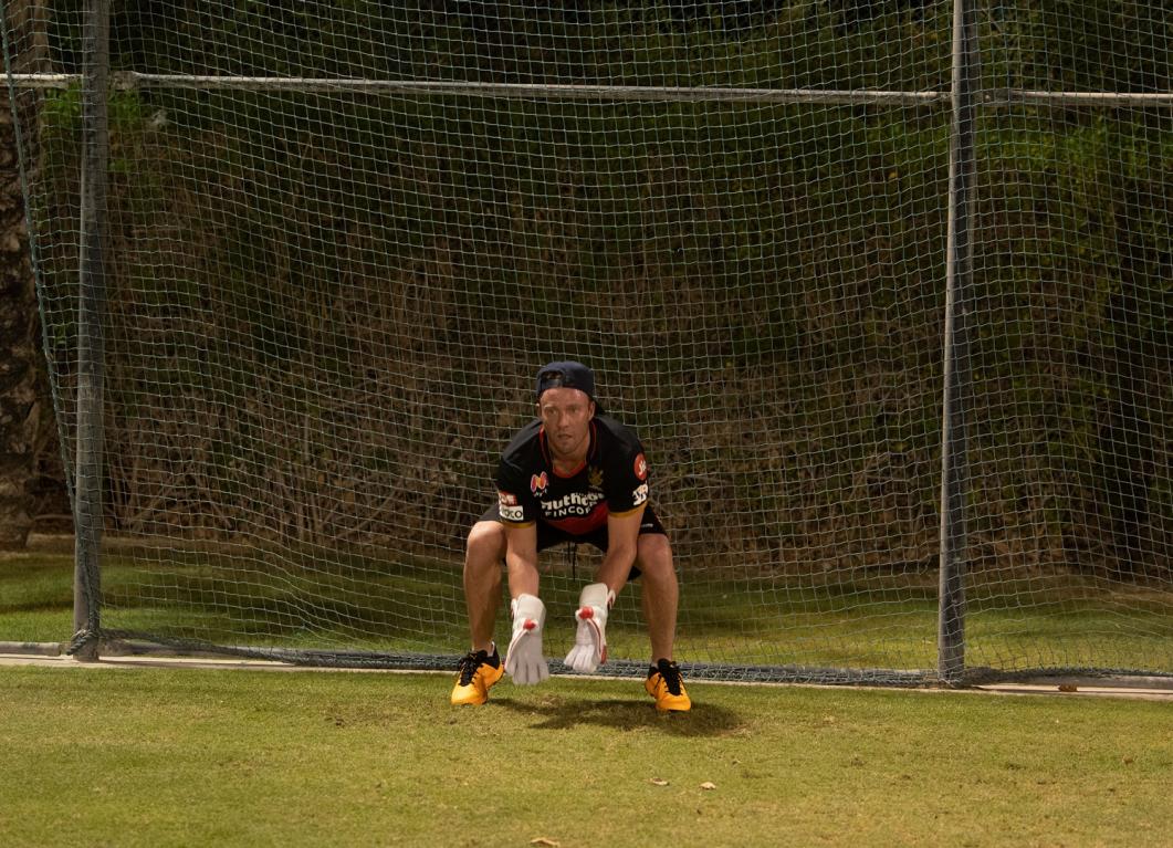 AB de Villiers Kohli was seen middling the ball to perfection while ABD also had his wicket-keeping drills