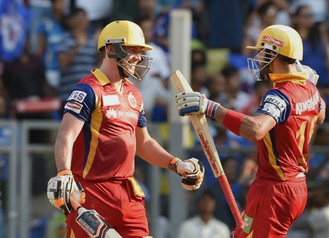 10th May 2015 - 215-run partnership against Mumbai Indians