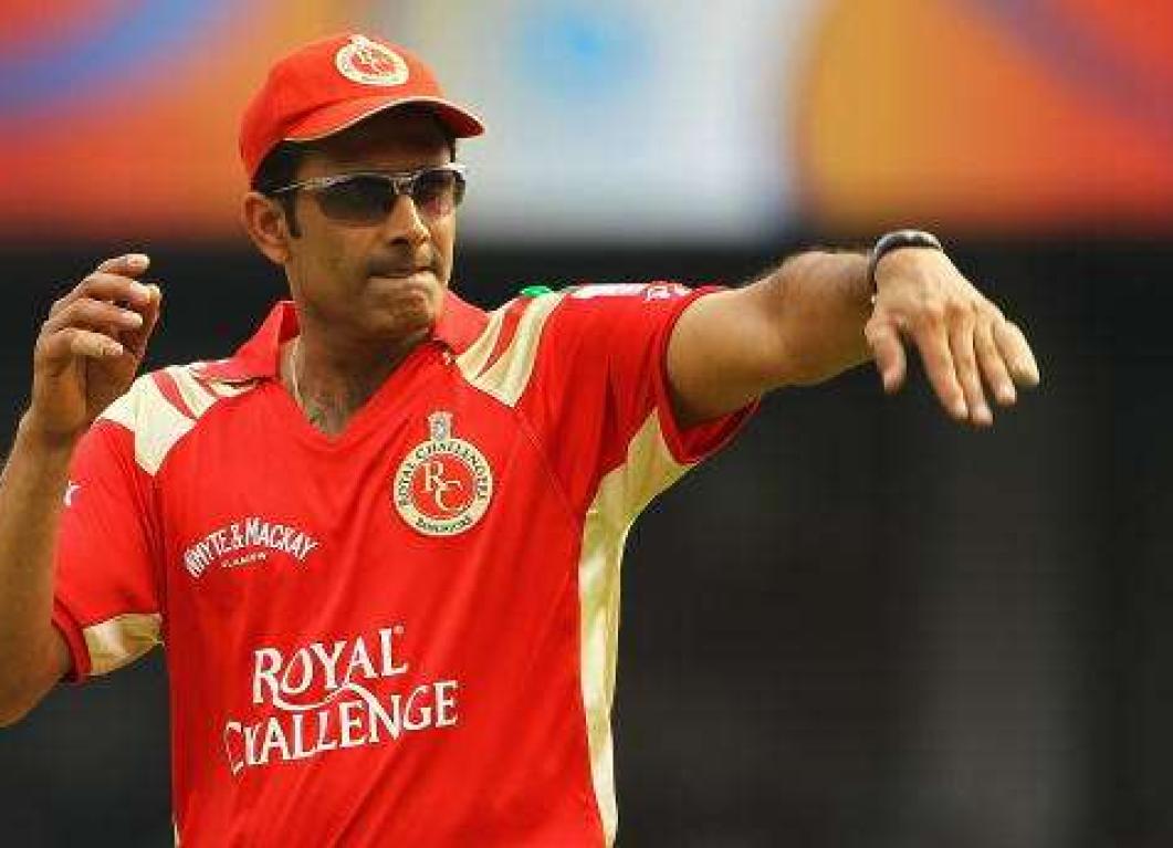RCB captain Anil Kumble dismissed the rampaging Yuvraj Singh which started the turnaround RCB captain Anil Kumble dismissed the rampaging Yuvraj Singh which started the turnaround