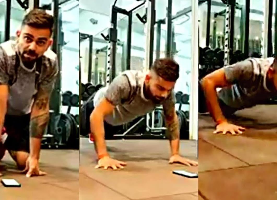 Virat Kohli push-ups Virat Kohli push-ups