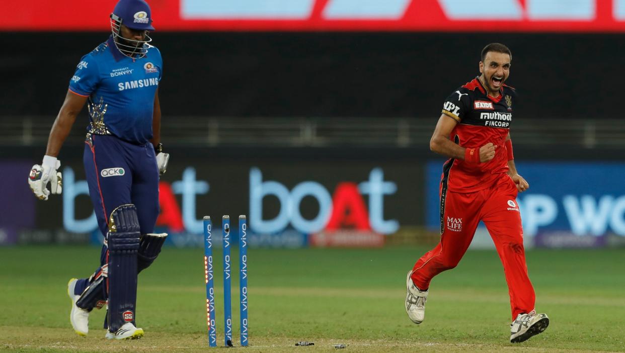 My sixth time being on a hat-trick and finally got one, so pretty happy: Harshal Patel