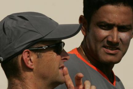 Gary Kirsten with Anil Kumble