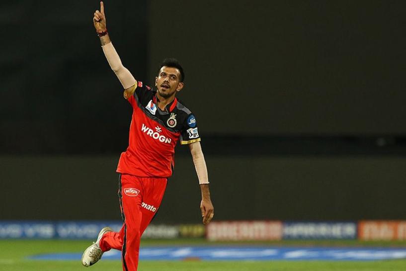 RCB Player Yuzvendra Chahal celebrating a victory