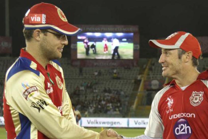 Riding on Chris Gayle's blitzkrieg and AB de Villiers' half-century, RCB get two vital points against The Kings XI Punjab in the IPL. Riding on Chris Gayle's blitzkrieg and AB de Villiers' half-century, RCB get two vital points against The Kings XI Punjab in the IPL.