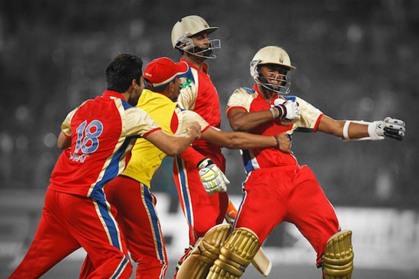 Arun Karthik's last-ball six that sealed a memorable win for RCB in Champions League