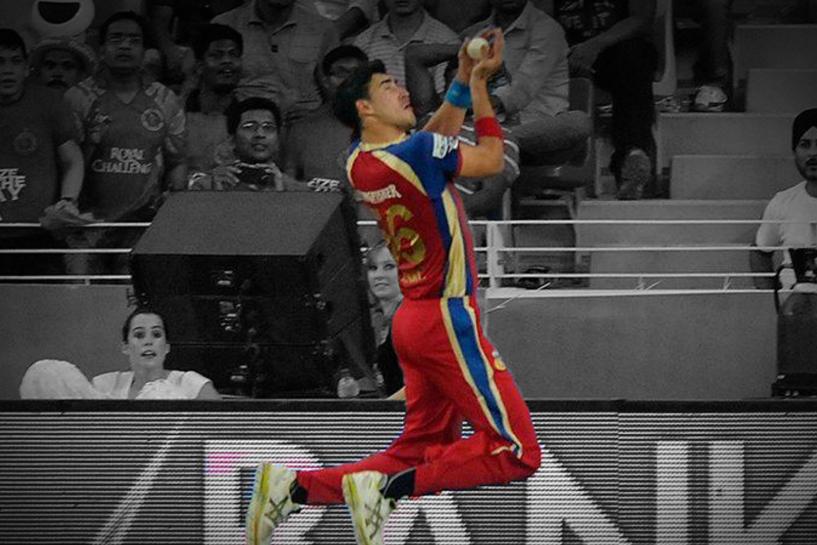 Mitchell Starc When Mitchel Starc took a blinder running at fine leg during RXB v KXIP in 2014