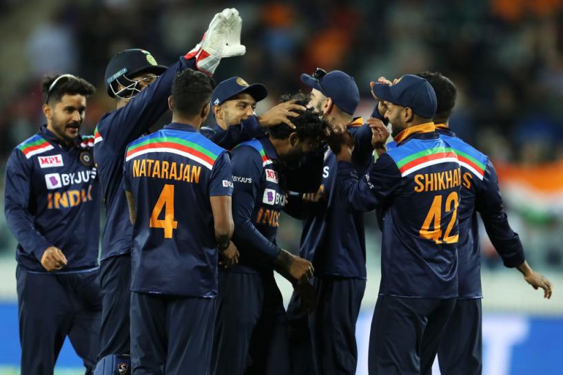 India beat Australia by 13 runs in the last ODI at Manuka Oval. Australia took series 2-1.
