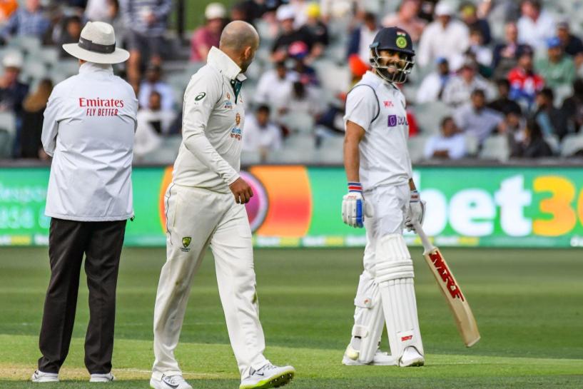 Virat Kohli and Nathan Lyon