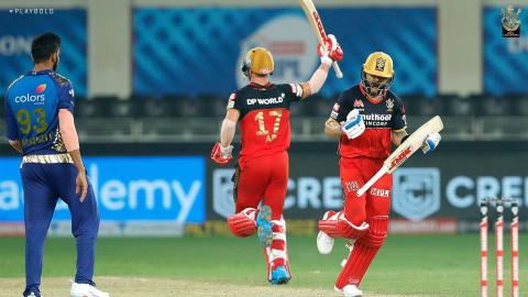 Royal Challengers Bangalore beat Mumbai Indians in a super over.